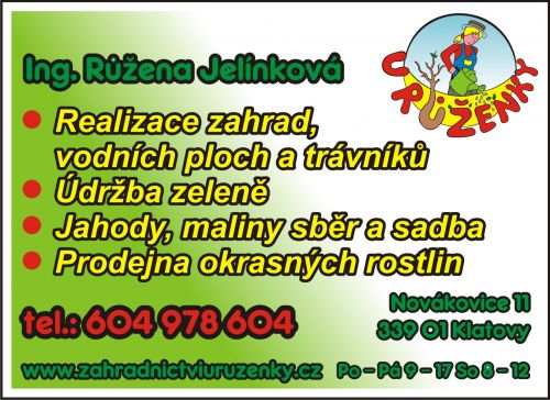 ZAHRADNICTVÍ U RŮŽENKY