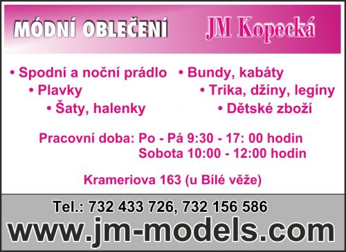 MÓDNÍ OBLEČENÍ - JM Kopecká