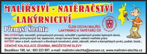 MALÍŘSTVÍ - NATĚRAČSTVÍ - LAKÝRNICTVÍ 