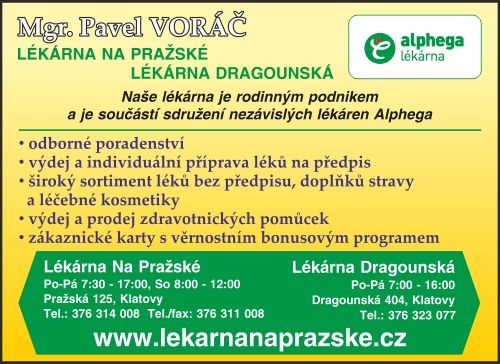 LÉKÁRNA NA PRAŽSKÉ - Mgr. Pavel VORÁČ