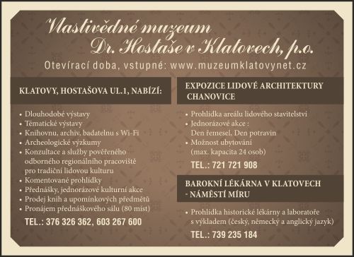 VLASTIVĚDNÉ MUZEUM Dr. HOSTAŠE V KLATOVECH, p.o.