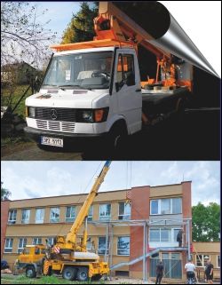 DUCHEK - PRÁCE AUTOJEŘÁBEM A  PLOŠINOU