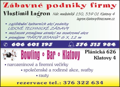 ZÁBAVNÉ PODNIKY FIRMY VLASTIMIL LAGRON