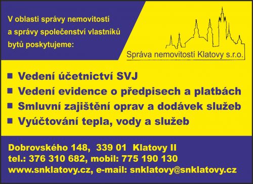 SPRÁVA NEMOVITOSTÍ KLATOVY s.r.o.
