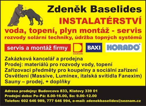 INSTALATÉRSTVÍ - Zdeněk BASELIDES